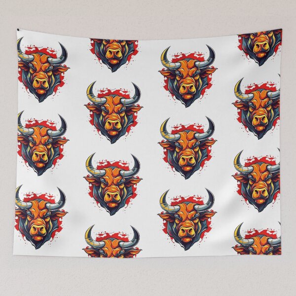 Item preview, Angry Bull Head Graphic Illustration designed and sold by NegarinFashions.