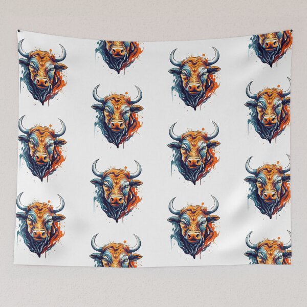 Item preview, Angry Bull Head Graphic Illustration designed and sold by NegarinFashions.