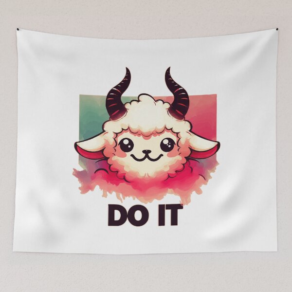 Item preview, Funny Evil Lamb Quote Do It designed and sold by TomFrontierArt.