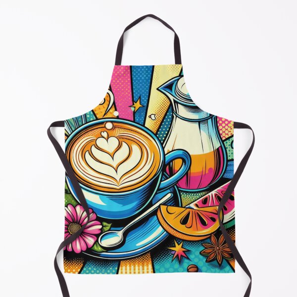 Item preview, Vibrant Pop Art Latte: A Colorful Fusion of Creativity designed and sold by StickerStudio27.