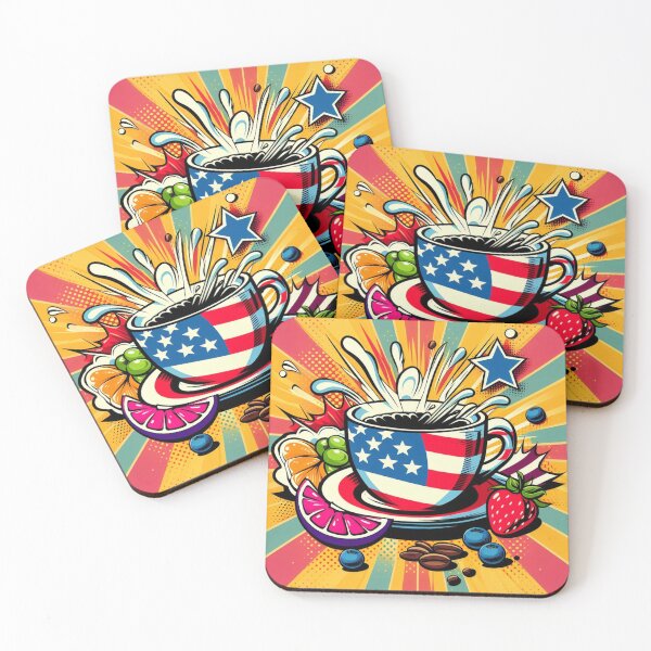 Item preview, Bold American Pop Art: A Burst of Colorful Energy designed and sold by StickerStudio27.
