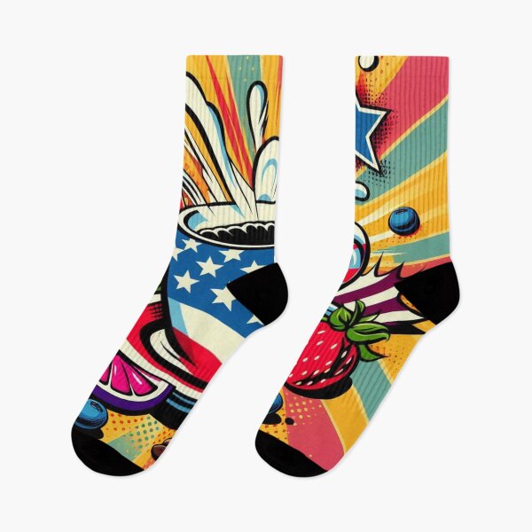 Item preview, Bold American Pop Art: A Burst of Colorful Energy designed and sold by StickerStudio27.