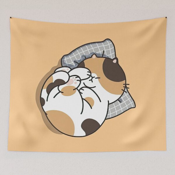 Item preview, Cute Kawaii Cozy Sleeping Cat designed and sold by momosstyle.