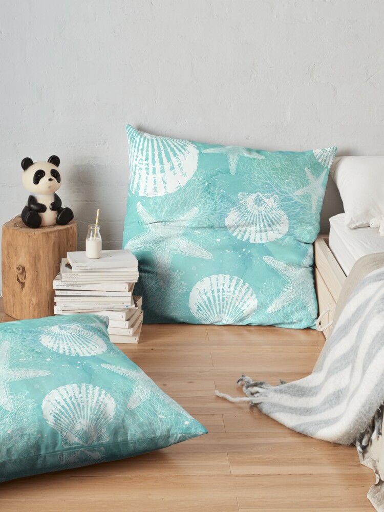 Alternate view of coastal Floor Pillow