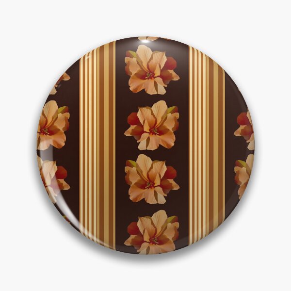 Item preview, Sienna Flowers on Stripes  designed and sold by Dana Roper.