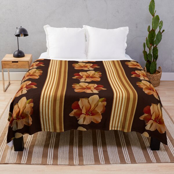 Item preview, Sienna Flowers on Stripes designed and sold by Dana Roper.