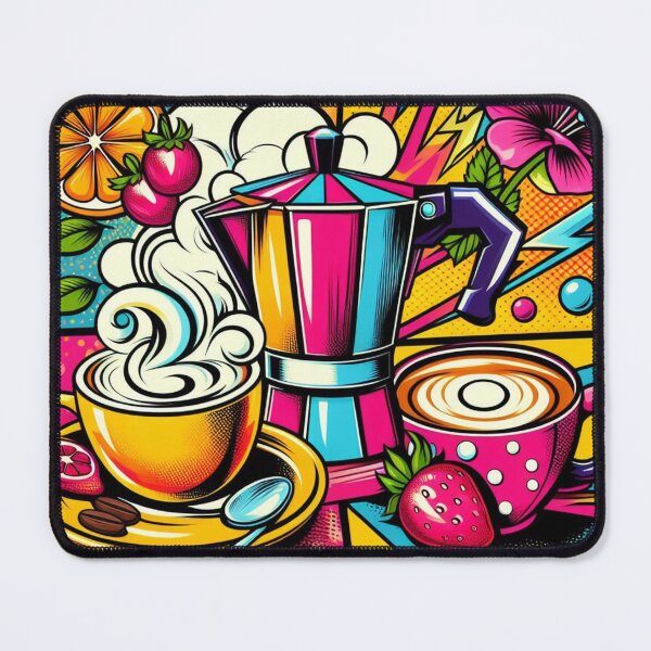Item preview, Caffeine Pop Explosion: A Colorful Cappuccino Delight designed and sold by StickerStudio27.