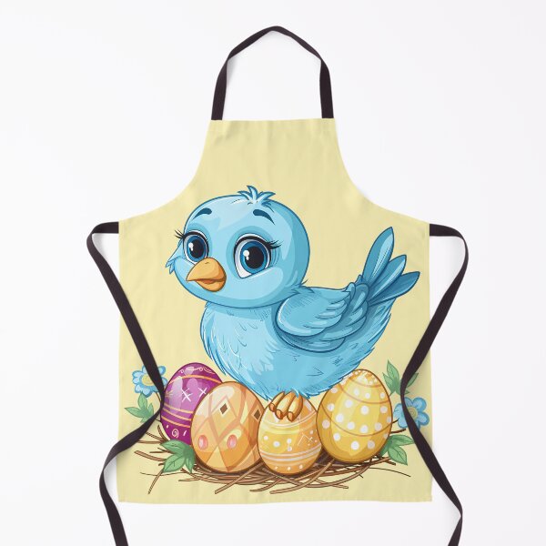 Item preview, Blue Bird on a Nest with Easter Eggs designed and sold by LarkspurAndTea.