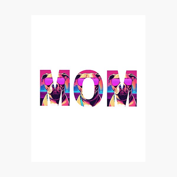 Item preview, Retrowave Dog Mom designed and sold by RMP-Designs.
