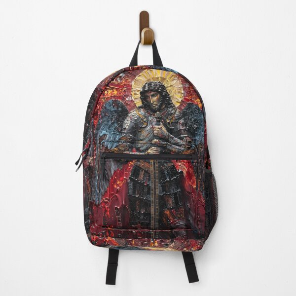 Item preview, Saint Michael Conquering Evil - Divine Warrior Art Print designed and sold by Nicholas Panek.