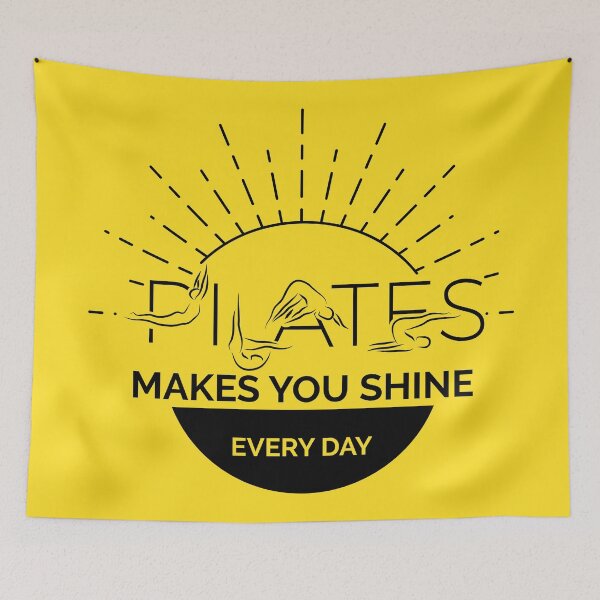 Item preview, PILATES Sunshine in black color designed and sold by sashica.