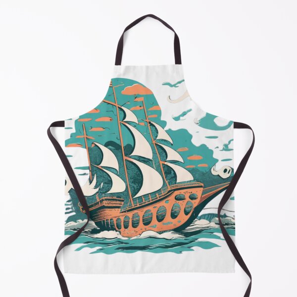 Item preview, funny ghosts playing on the ship  designed and sold by  Bold Border Studio..
