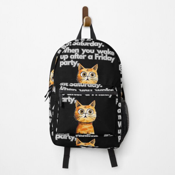 Item preview, When you wake up after a Friday party surprised cat designed and sold by FluxDesigner.