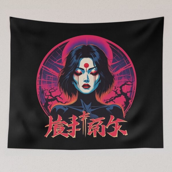Item preview, Japanese Demon Girl, Horror Film Concept Art designed and sold by Burn-Ego.