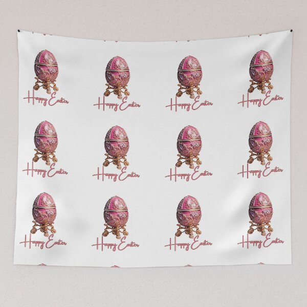 Item preview, Posh pink Easter egg with  happy easter designed and sold by Coolparrotgirl.