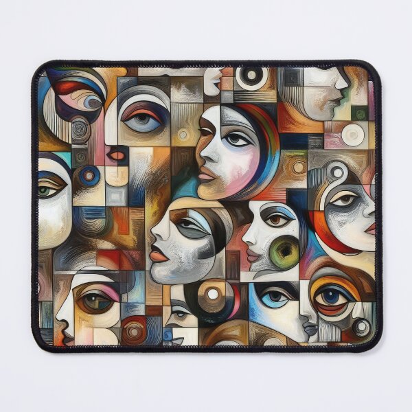 Item preview, Kaleidoscope of Gazes Abstract Portraits in Cubist Impressions designed and sold by ArtComixHaven.