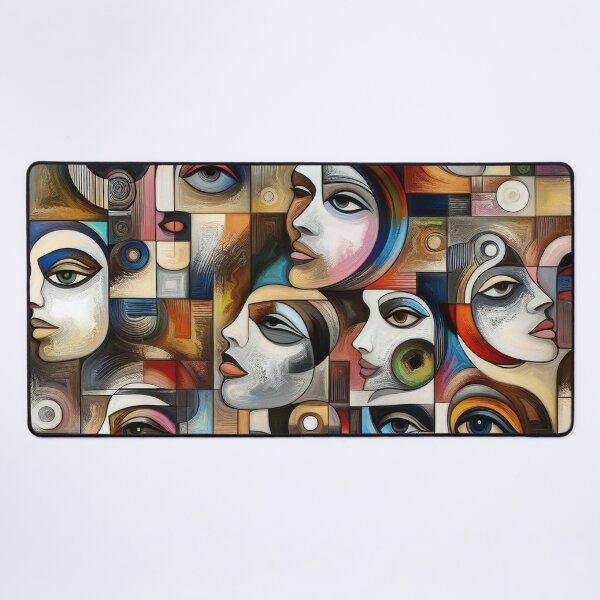 Item preview, Kaleidoscope of Gazes Abstract Portraits in Cubist Impressions designed and sold by ArtComixHaven.
