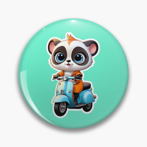 Artikelvorschau, Cute Panda Bear On A Scooter entworfen und verkauft von TheArtOfPat.