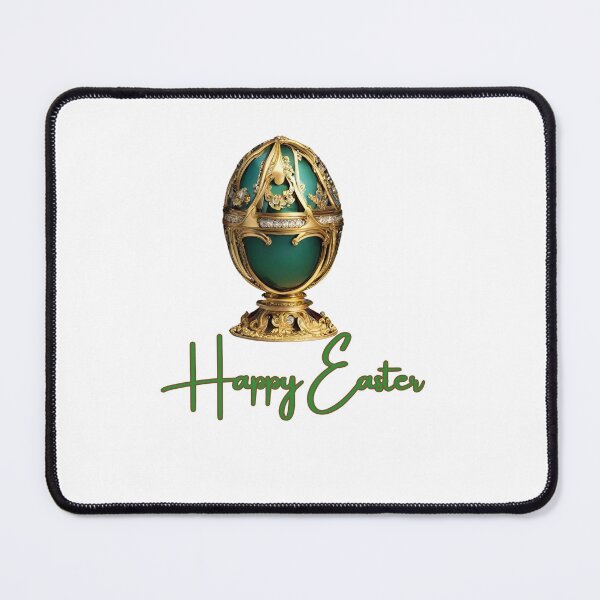 Item preview, Posh green Easter egg with  happy easter designed and sold by Coolparrotgirl.