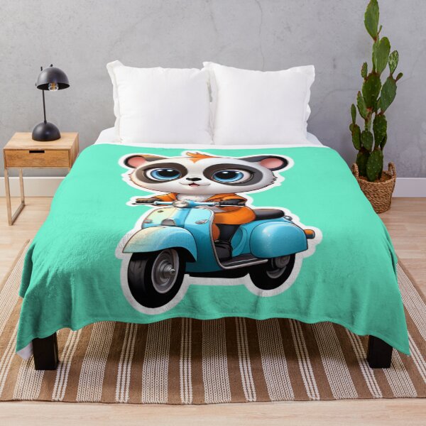 Aperçu de l'œuvre Cute Panda Bear On A Scooter créée et vendue par TheArtOfPat.