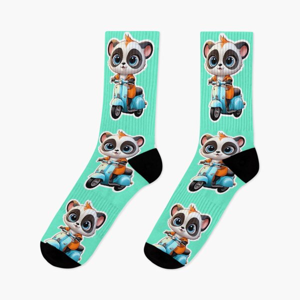 Artikelvorschau, Cute Panda Bear On A Scooter entworfen und verkauft von TheArtOfPat.