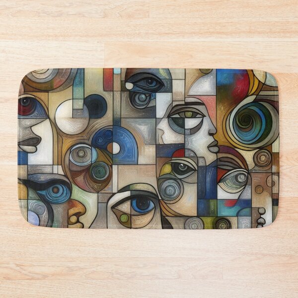 Item preview, Visages in Harmony A Mosaic of Abstract Human Expressions designed and sold by ArtComixHaven.