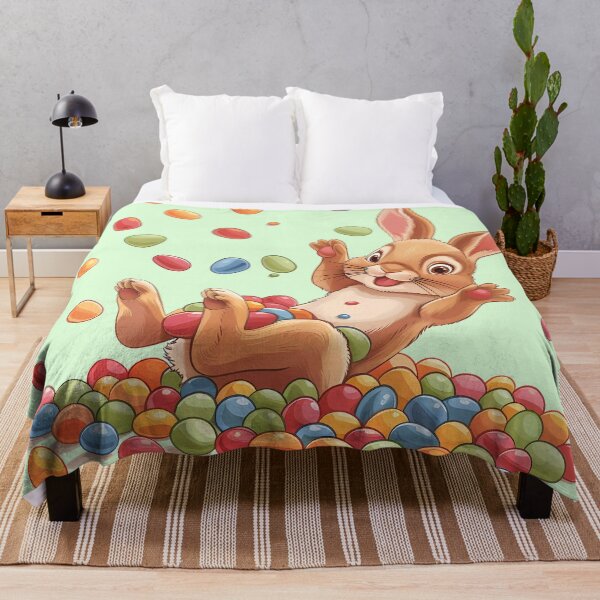 Item preview, Easter Bunny Playing in Jelly Beans designed and sold by LarkspurAndTea.
