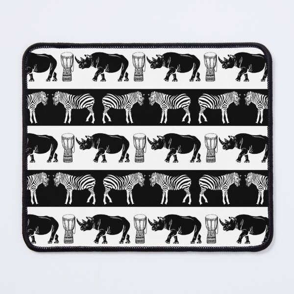 Item preview, Zebra and Rhino Safari Animal Pattern designed and sold by Vintage Eclectic Visuals.