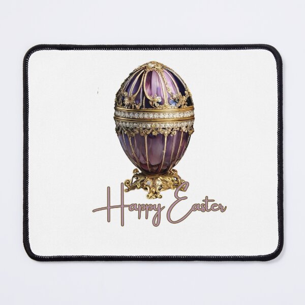 Item preview, Posh aubergine Easter egg with  happy easter designed and sold by Coolparrotgirl.