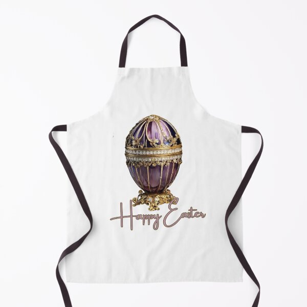 Item preview, Posh aubergine Easter egg with happy easter designed and sold by Coolparrotgirl.