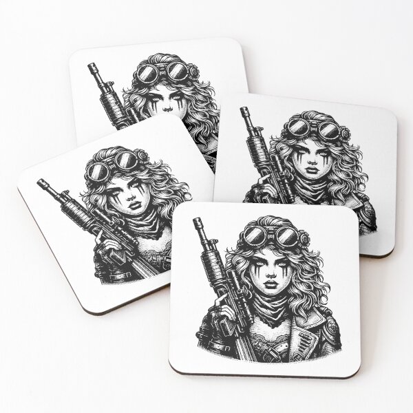 Item preview, Steampunk Survivor: Beautiful Post-Apocalyptic Woman Design designed and sold by Barbaventuras.