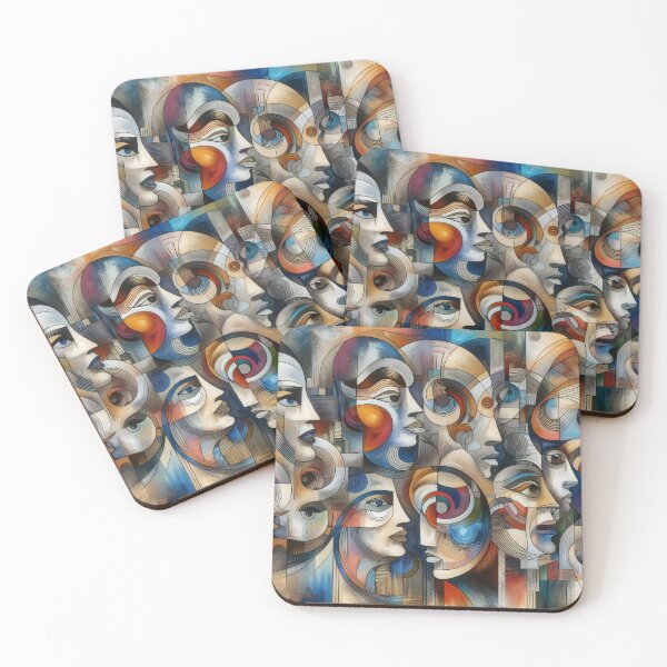 Item preview, Abstract Portraiture Geometric Allure of the Human Gaze designed and sold by ArtComixHaven.