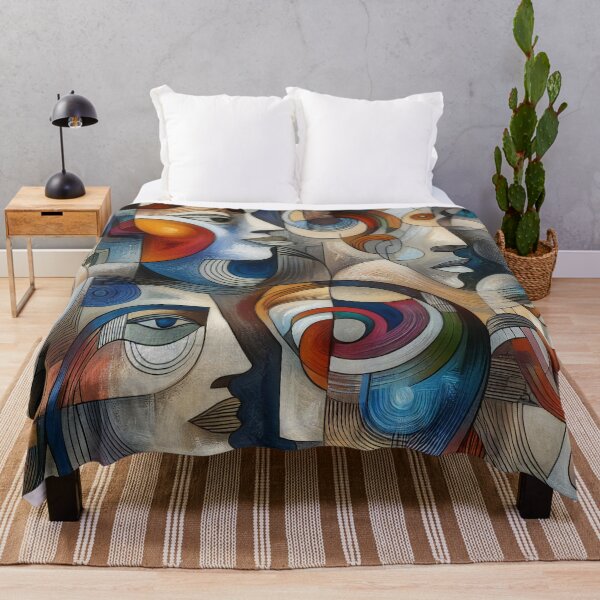 Item preview, Abstract Portraiture Geometric Allure of the Human Gaze designed and sold by ArtComixHaven.