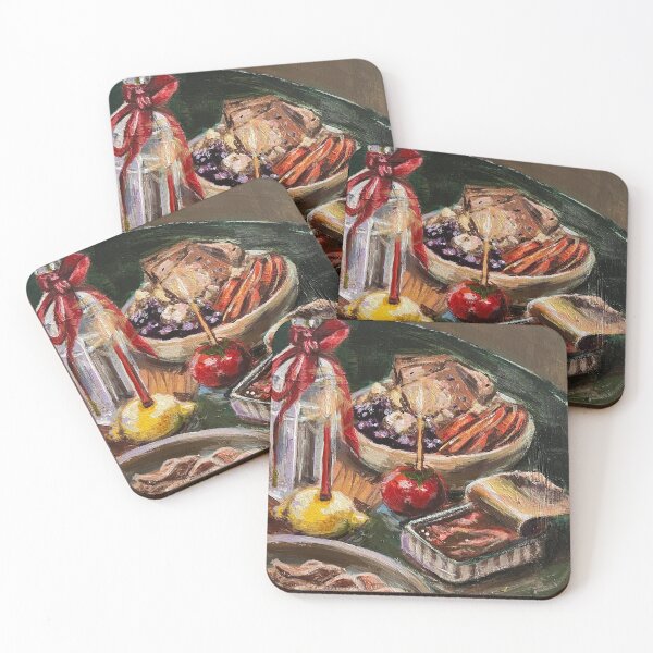 Item preview, Cozy candlelit dinner spread  designed and sold by isalee-artco.