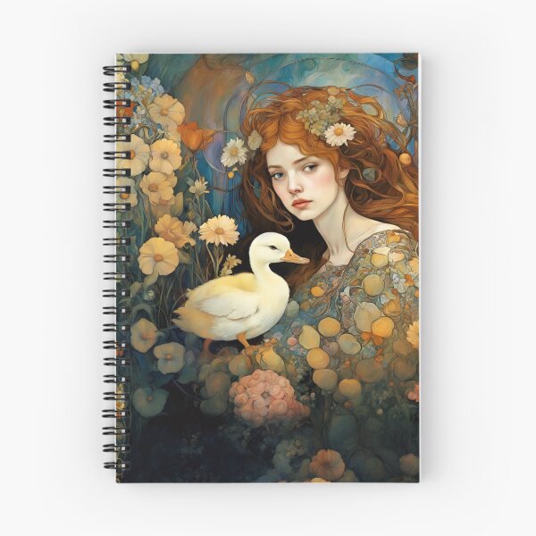 Item preview, Beautiful girl with duckling among the flowers in the garden. designed and sold by Natalia-Vlad.