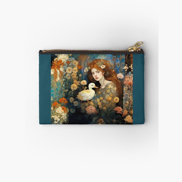 Item preview, Beautiful girl with duckling among the flowers in the garden. designed and sold by Natalia-Vlad.