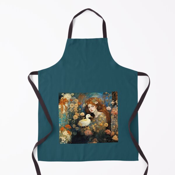 Item preview, Beautiful girl with duckling among the flowers in the garden. designed and sold by Natalia-Vlad.