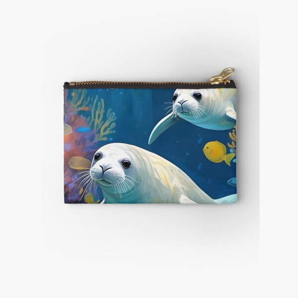 Item preview, HD Cute White Seals In Deep Blue Sea Zoo Pals designed and sold by sportsimpact.