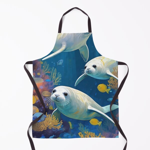 Item preview, HD Cute White Seals In Deep Blue Sea Zoo Pals designed and sold by sportsimpact.