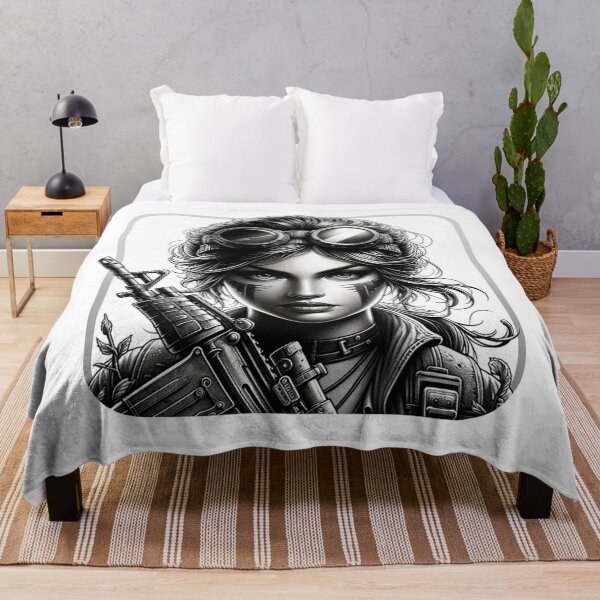 Item preview, Steampunk Survivor: Beautiful Post-Apocalyptic Woman Design designed and sold by Barbaventuras.