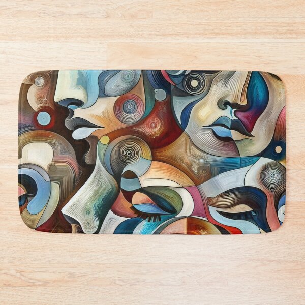 Item preview, Whimsical Dreamscape Surreal Fusion of Abstract Facial Elements designed and sold by ArtComixHaven.