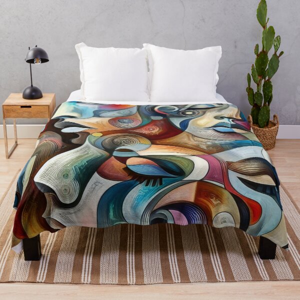 Item preview, Whimsical Dreamscape Surreal Fusion of Abstract Facial Elements designed and sold by ArtComixHaven.