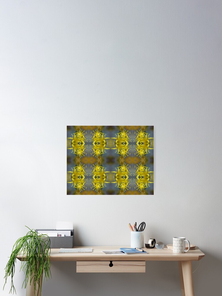 Thumbnail 2 of 3, Poster, Yellow Stone Roses designed and sold by KlaudiaJA.