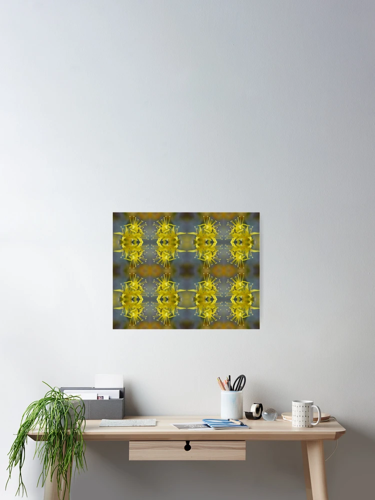 Thumbnail 2 of 3, Poster, Yellow Stone Roses designed and sold by Visual Ecstasy Escape Floral Trance Vision Photo Alchemy by K .