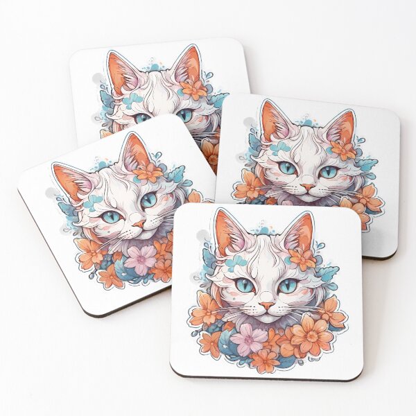 Item preview, Cat in Lotus Tattoo designed and sold by eyyow.
