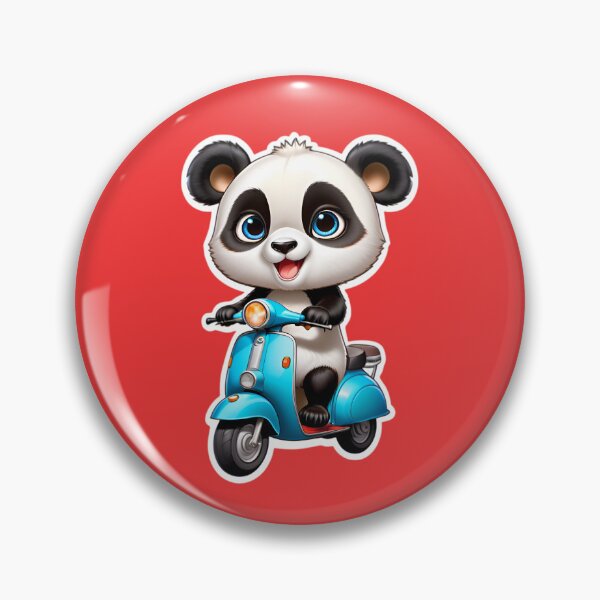 Artikelvorschau, Cute Panda Bear On A Scooter entworfen und verkauft von TheArtOfPat.