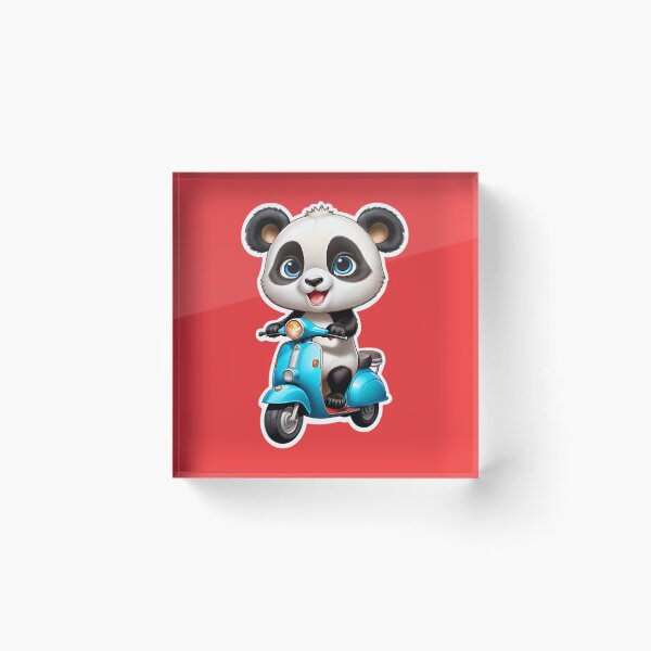 Item preview, Cute Panda Bear On A Scooter designed and sold by TheArtOfPat.