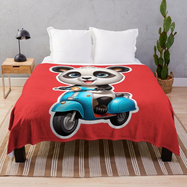 Aperçu de l'œuvre Cute Panda Bear On A Scooter créée et vendue par TheArtOfPat.