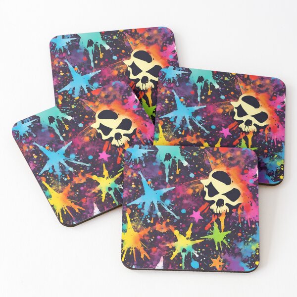 Item preview, Colorful Splattered Stars and Skulls designed and sold by Artsy-Appeal.