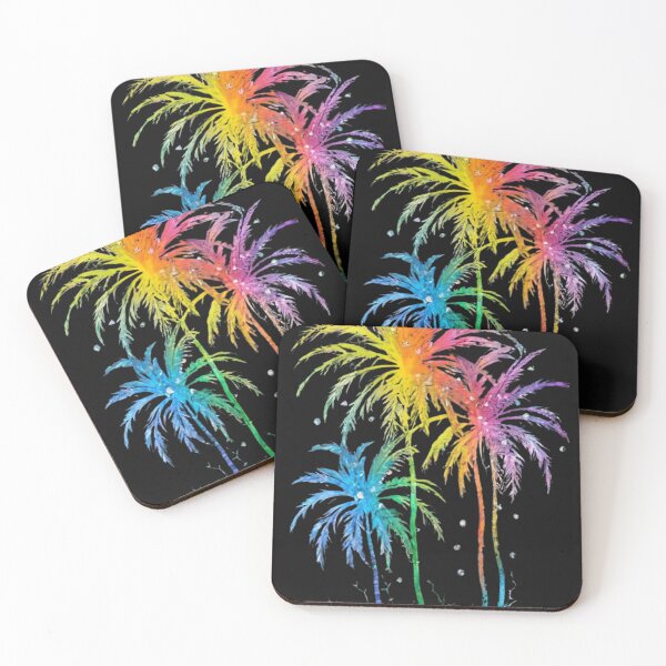 Item preview, Neon colored palm trees designed and sold by aipaint.